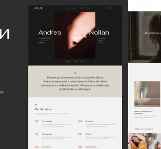 Nollan - Photography & Portfolio Elementor Template Kit