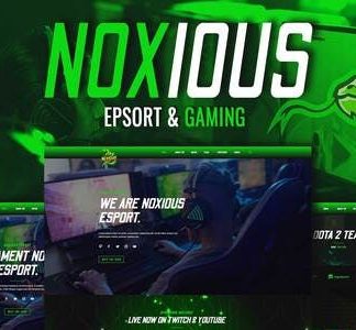Noxious - Esport & Gaming Elementor Template kit