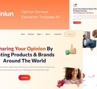 Opiniun - Opinion Surveys Elementor Template Kit