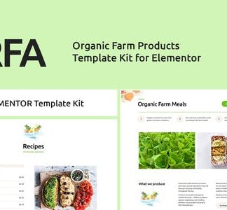 ORFA - Organic Farm Products Elementor Template Kit