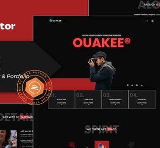 Ouakee - Creative Company & Professional Portfolio  Elementor Template Kit