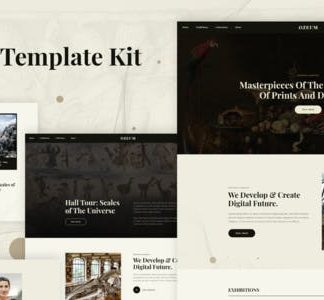 Ozeum - Modern Art Gallery & Museum Elementor Template Kit