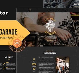 Paperino Garage - Mechanic Elementor Template Kit