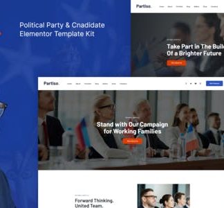 Partiso | Political Party & Candidate Elementor Template Kit