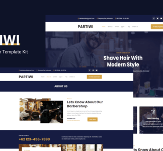 Partiwi - Barbershop Elementor Template Kit
