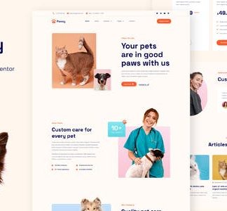 Pawsy - Pet Care & Veterinary Elementor Template Kit