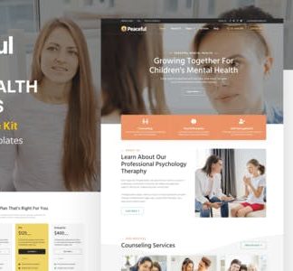 Peaceful - Mental Health Awareness WordPress Elementor Template Kit