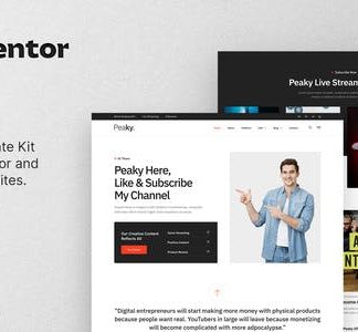 Peaky – Content Creator & Online Streamer Elementor Template Kit