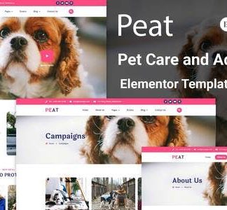 Peat - Pet Care & Adoption Elementor Template Kit