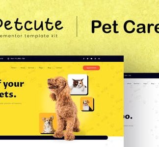 Pet Cute - Pet Care & Veterinary Elementor Template Kit