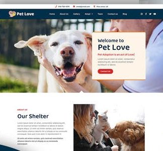 Pet Love - Animal Shelter Elementor Template Kit