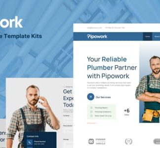 Pipowork - Plumbing Service Business Elementor Template Kits