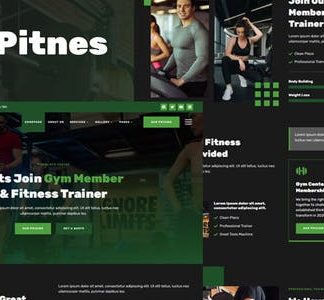 Pitnes - Gym Center & Fitness Training Elementor Template Kit
