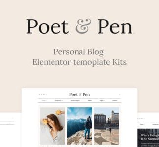 Poet & Pen - Personal Blog Elementor Template Kit