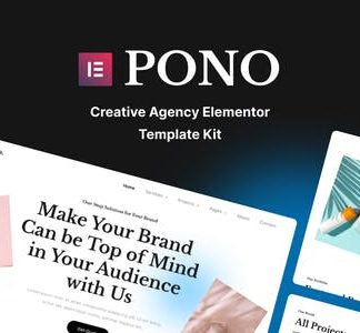 Pono - Creative Agency Elementor Template Kit