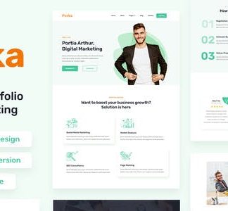 Porka - Digital Marketing Personal Portfolio Elementor Template Kit