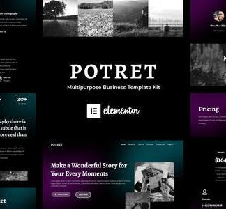 Potret - Photography Portfolio Elementor Template Kit