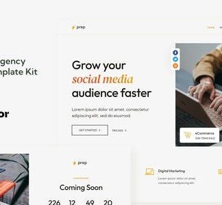 Prep - Social Media Agency Elementor Template Kit