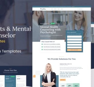 Psych - Mental Health Counselor Elementor Template Kit