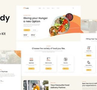 Puddy - Food Delivery App Elementor Template Kit