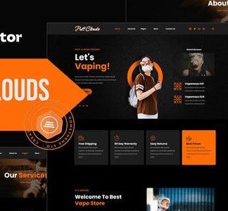 Puff Clouds - Vape Store Elementor Template kit