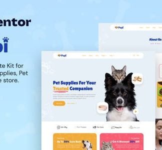Pupi – Pet Shop & Pet Supplies Elementor Template Kit