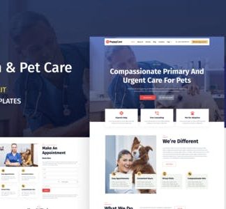 PuppyCare - Vetenarian & Pet Care WordPress Elementor Template Kit