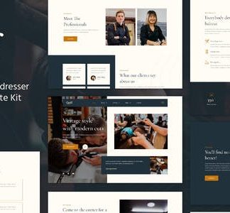 Quiff - Barbershop & Hairdresser Elementor Template Kit