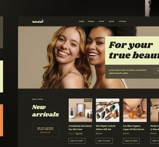 Raed - Organic Cosmetics & Natural Beauty Shop Elementor Template Kit