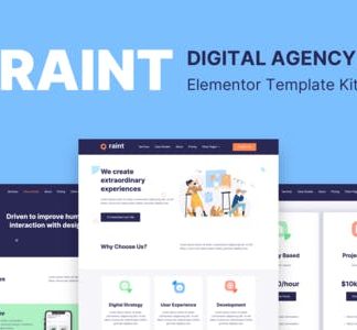 Raint - Digital Agency Elementor Template Kit