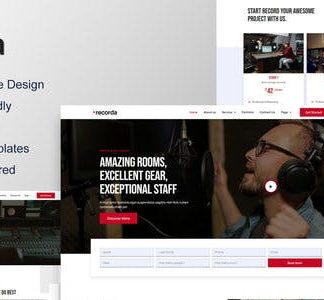 Recorda - Recording & Music Studio Elementor Template Kit