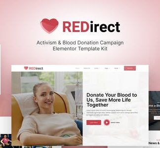 Redirect – Blood Donation Campaign & Activism Elementor Template Kit