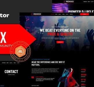 Remixx - Dj Course & Community Elementor Template Kit