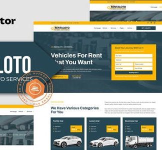Rentaloto - Car Rental & Auto Services Elementor Template Kit