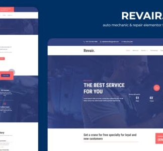 Revair - Auto Mechanic & Repair Elementor Template Kit