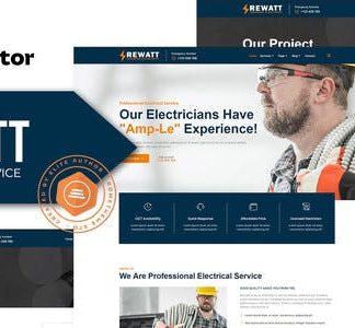 Rewatt -  Professional Electrical Services Elementor Template Kit