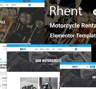 Rhent - Motorcycle Rental Services Elementor Template Kit