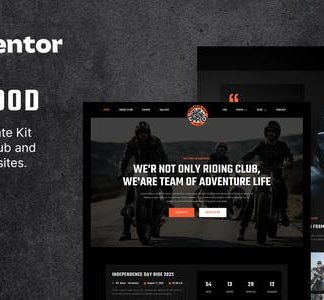 Riderhood – Motorcycle Club Elementor Template Kit