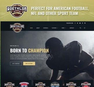 Roethlon – American Football & NFL Elementor Template Kit