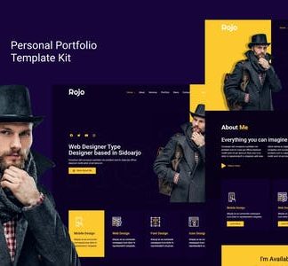 Rojo - Personal Portfolio Elementor Template Kit