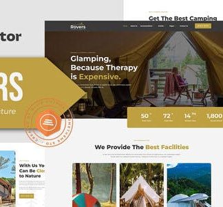 Rovers - Glamour Camping & Adventure Elementor Template Kit