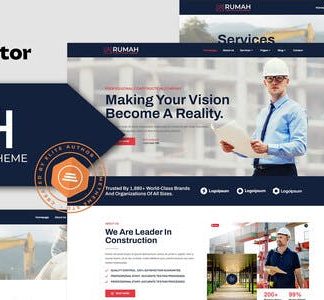 Rumah -  Construction Theme Elementor Template Kit