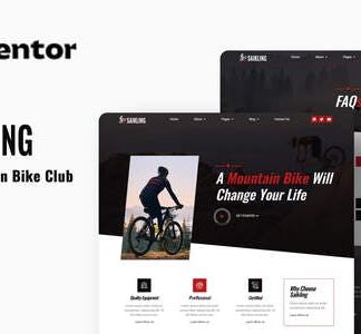 Saikling - Cycling Mountain Bike Club Elementor Template Kit