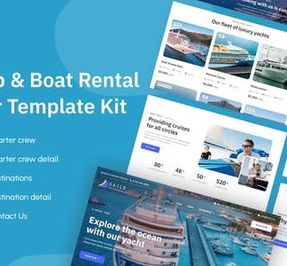Saile | Yacht Club & Boat Rental Elementor Template Kit