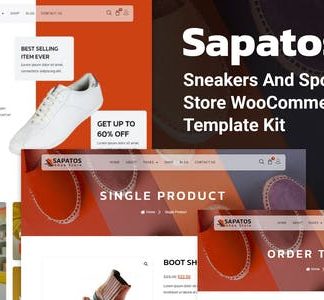 Sapatos - Sneakers & Sports Shoes Store WooCommerce Elementor Template Kit