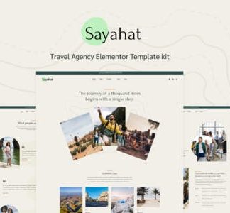Sayahat - Travel Agency Elementor Template kit