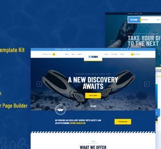 Scubo - Scuba Diving Centre Elementor Template Kit