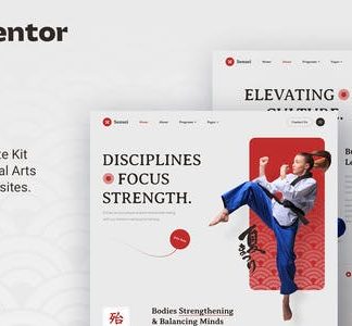 Sensei – Martial Arts Club & Trainer Elementor Template Kit