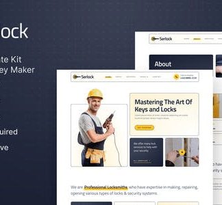 Serlock – Key Maker & Locksmith Service Elementor Template Kit