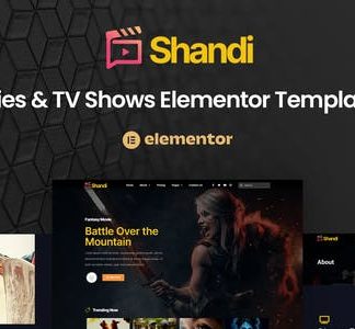 Shandi – Movies & TV Shows Elementor Template Kit